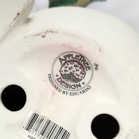 AppleTree Designs Fat Cat Fisherman Pottery Figurine. By Eduardo - Picture 10 of 10